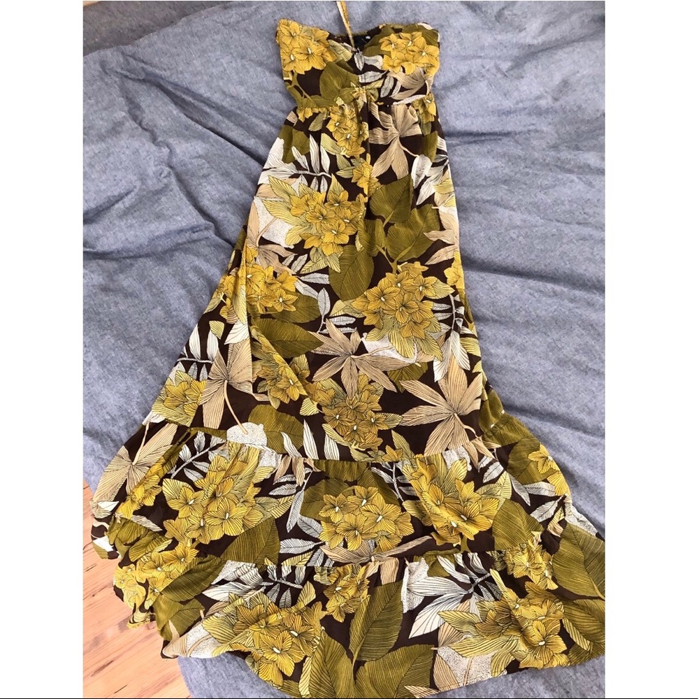 Retro Print Maxi Dress